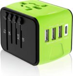 Universal Travel Adapter, Worldwide Travel Power Adapter, International Travel Plug All in One Power Plug Adapter with USB C Port Fast Wall Charging for European, Italy, US, AU & More 170 Countries - Image 2