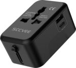Universal Travel Adapter with USB C, International Power Plug Adapter All in One Worldwide Travel Adapter Power Converters Wall Charger AC Power Plug Adapter USB Type C Charger for USA EU UK AUS - Image 2