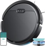 V3 Robot Vacuum and Mop Combo,Self-Charging,5000pa Strong Suction,WiFi/Alexa/App Control,3 in 1 Ultra-Slim Robotic Vacuum Cleaners for Hard Floors,Pet Hair and Low Pile Carpets - Image 2