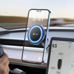 VICSEED Tesla Phone Mount【Strongest Magnet Power】MagSafe Car Mount for Tesla Model 3 Model Y, Foldable Hidden Phone Holder Fit for All Phone, Tesla Model 3 Accessories - Image 2
