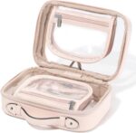 Veki Transparent Makeup Bag Travel Cosmetic Bags Case Waterproof Toiletries Bag Large Capacity Open Storage Bags Organizer With Zipper, Portable Make Up Organizer for Women and Girls - Image 2