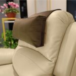 Velvet Recliner Head Pillow with Non-Slip Base - Adjustable Neck Support for Pain Relief in Home, Office and Travel (Brown) - Image 2