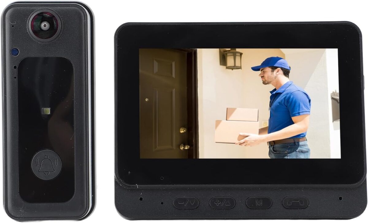 Video Doorbell Camera with Monitor, 1080P HD Wide Angle Smart Video Doorbell Support 2 Way Talk, NightVision Remote Doorbell Camera for Home Security - Image 2
