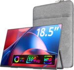 VisionOwl Large Portable Monitor-18.5 Inch Computer Gaming Display 100Hz 125% sRGB FHD 1080P USB-C HDMI IPS Screen for Laptop Mac Surface PC PS4/PS5 Xbox Built-in Kickstand, Speakers, VESA Mountable - Image 2