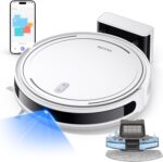 Vyzzle Robot Vacuum, 5000Pa Robot Vacuum and Mop, Smart Navigation, Ultra Slim Robot Vacuum Cleaner Self-Charging, Wi-Fi/App/Alexa Control, Ideal for Pet Hair, Hard Floor, Carpet - Image 2