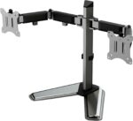 WALI Dual Monitor Stand for Desk, Computer Monitor Stands for 2 Monitors up to 32inch inches, Dual Monitor Mount Fits up to 19.8lbs, Free Standing Full Motion Monitor Arm for Desk (MF002N), Black - Image 2