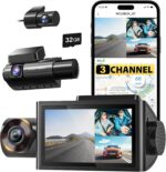 WOLFBOX i07 3 Channel Dash Cam Built-in WiFi GPS, 4K Dash Camera Front and Inside, 1440P+1080P+1080P Triple Car Camera with 3" LCD Screen, 32GB Card Included, IR Night Vision, 24H Parking Mode - Image 2