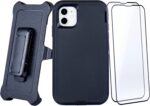 WallSkiN Case for iPhone 11 (6.1") with 2 Screen Protectors | Heavy Duty Full Body Military Grade Drop Protection Carrying Cover Holder | Holster for Men Belt with Clip Stand – Black - Image 2
