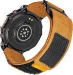 Watch Bands Compatible with Amazfit T-Rex 3, Wide Hoop and Loop Rugged Sports Strap for TREX 3 Only, Military Camo Black/Green, Soft Brown/Gray - Image 2