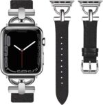 Wearlizer Leather Band Compatible with Apple Watch Bands Women 41mm 40mm 38mm 49mm 46mm 45mm 44mm 42mm, Fancy Dressy Strap for iWatch Series 10 9 8 Ultra SE 7 6 5 4 3 2 1 - Image 2