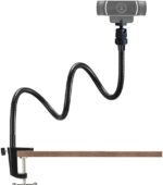 Webcam Stand Holder 27" Adjustable Gooseneck Desktop Camera Desk Clamp Mount for Logitech Webcam C925X, C922, C930e, C930, C920, C615, Etc. (1/4" Threaded) - Image 2