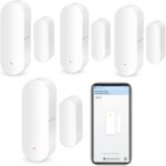 WiFi Door Window Sensor: Smart Contact Sensor with App Alerts, Door Open Detector Compatible with Alexa Google Assistant, Entry Detector Sensor for Home Security and Home Automation (4-Pack) - Image 2