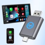 Wireless CarPlay Adapter, 2-in-1 Mini CarPlay & Android Auto 2025 Upgraded, Convert Wired to Wireless Car Play Adapter for iOS 10+/Android 11+, with USB & USB-C, Plug and Play, No Delay&Stable Control - Image 2