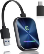 Wireless CarPlay Adapter 2024 Upgraded, 2 in 1 Wireless CarPlay & Android Auto Adapter Converts Factory Wired CarPlay to Wireless, Plug and Play Car Play Wireless Adapter, Compatible iPhone/Android - Image 2