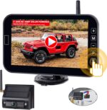 YIMU Solar Magnetic Wireless Backup Camera for Truck Trailer, 7” DVR Portable, 2-Min Easy Install, Scratch-Proof, No Delay,Gesture ON-Off HD Rear View Camera Rechargeable for RV Backup Camera YM702 - Image 2