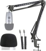 Yeti Nano Mic Boom Arm with Nano Pop Filter - Mic Suspension Boom Arm Stand and Windscreen Compatible with Blue Yeti Nano Microphone by YOUSHARES - Image 2