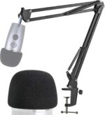 Yeti Nano Mic Stand with Pop Filter - Microphone Boom Arm Stand with Foam Cover Windscreen for Blue Yeti Nano Mic by YOUSHARES - Image 2
