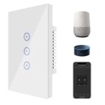 ZigBee Smart Light Switch 3 Gang 10A Compatible with Alexa Google Assistant Remote Control Needs Neutral Wire No Hub Required ETL Listed FCC Certified White (1Pack) - Image 2