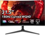 acer Nitro 31.5 Inch WQHD 2560 x 1440 1500R Curved PC Gaming Monitor | AMD FreeSync | Up to 180Hz Refresh | 1ms VRB | Speakers | One Display Port 1.4 & Two HDMI 2.0 | XZ320QU S3bmiiphx - Image 2