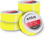 enKo [6 Rolls, 2100 Labels] Address, Shipping & Barcode Labels 30252 - Yellow (1-1/8" x 3-1/2") Compatible for Dymo LabelWriter & Rollo Printer - Image 2