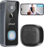 ieGeek 5MP Doorbell Camera Wireless No Subscription- Video Doorbell Wireless with Chime, Doorbell with Camera, Voice Changer, 2-Way Audio, PIR Motion Detection, 2.4Ghz WiFi, Compatible with Alexa - Image 2