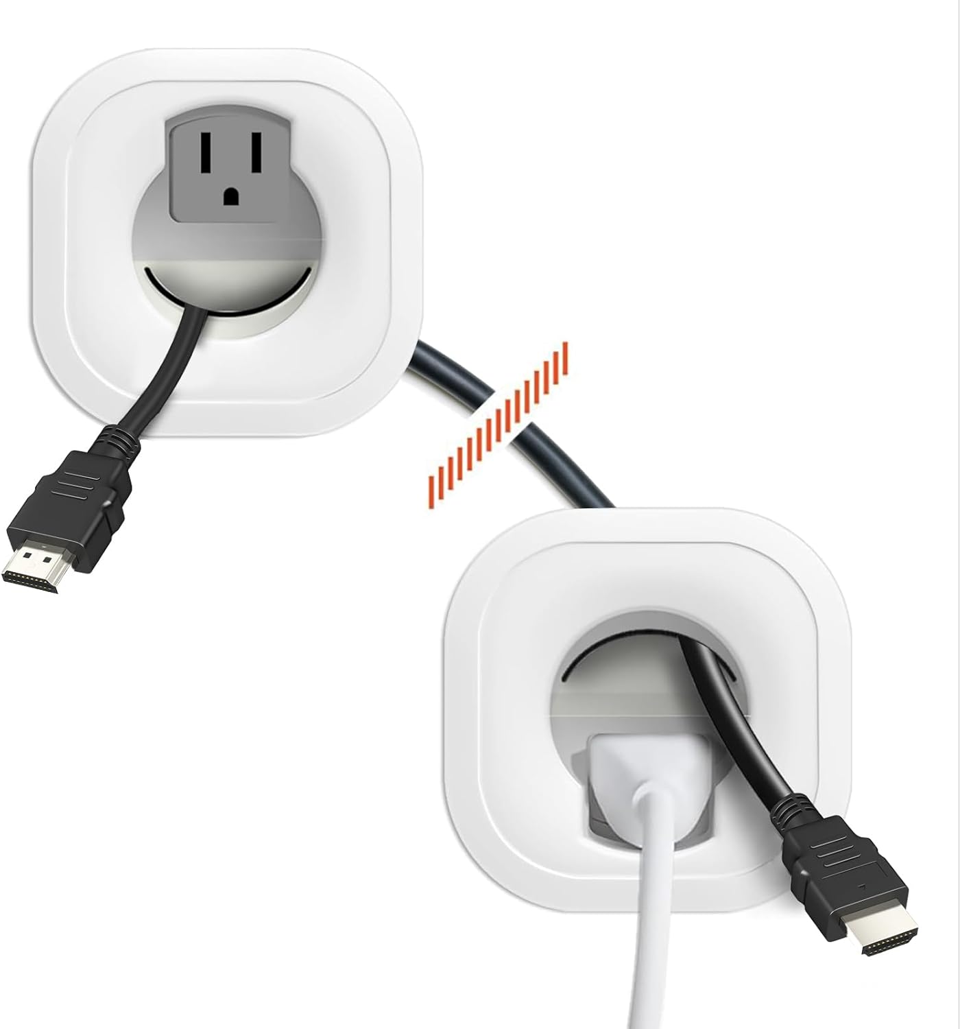 in Wall Cable Management Kit,Hide TV Cords for Wall Mount TV,Includes Power & Low Voltage Cable Management,Easy Install with Hole Saw Drill Attachment - Image 2