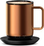 vsitoo Temperature Control & Self-Heating Smart Coffee Mug with Lid, 3 Custom Heat Settings, Manual & App Control, 180 Min Battery Life - Hot up to 140℉ Fast Wireless Charger Base (Copper - 14 oz) - Image 2