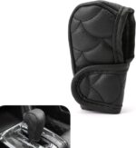 1 PC Car Gear Shift Cover Replacement, Breathable Leather Design, Soft Durable Vehicle Gear Shifter Decor, Universal Waterproof Automotive Shifter Protector for Truck SUV Car (Black) - Image 2