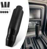 1 PC Car Modified Gearshift Knob with 8/10/12mm Adapter, 32mm x 145mm Alloy Dynamic Smooth Line Automatic Shift Knob, Personalized Accessories, for Automatic Transmission Cars (Black) - Image 2