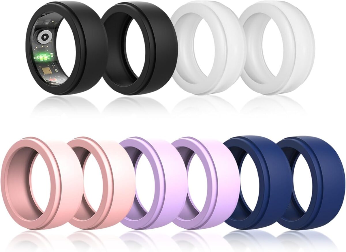 10-Pack Ring Cover for Oura Ring Gen 4 / Gen 3, Anti-Scratch Elastic Silicone Protector for Men Women Working Out Gym - (Small : Fits 6-9) - Image 2