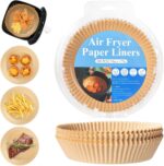 100 Packs 7.9 Inch Round Liners for Ninja Air Fryer, Non-stick Parchment Paper for 5-8 QT Air Fryers, Baking Paper for Microwave Oven - Image 2