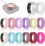 14 Pack Ring Cover Compatible with Oura Ring Gen 4/Gen 3 Horizon/Gen 3 Heritage, Ultra-Thin Anti-Scratch Silicone Ring Case for Women Men, Support Charging with Cover on - Image 2