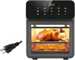 15 Liter Air Fryer Rotisserie Oven, Small Family Size, Powerful 1350W, 2 Rack Positions, 32-392F Temp Controls, Easy mode for Kitchen, Integrated Smart Thermometer, Linear T Technology - Image 2