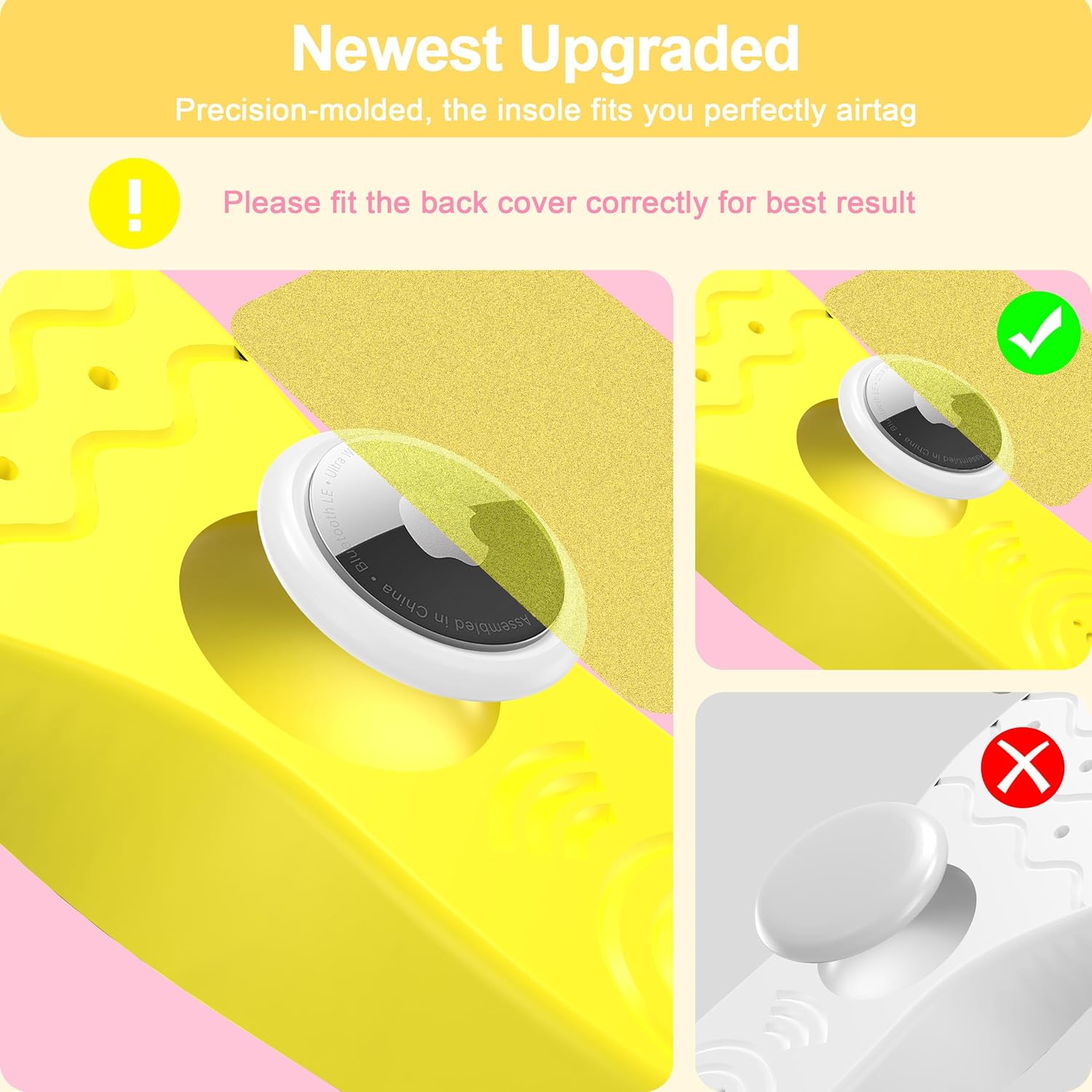 RFUNGUANGO Airtag Protective Insoles for Kids and Seniors, Airtag Insoles Help You Find Your Family Faster, Track Your Steps and Shoes, Cute Cartoon Pattern - Size - Image 7