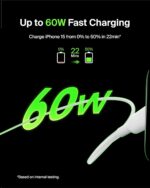 Belkin USB-C to USB-C Fast Charging Cable (2M/6.6ft) for iPhone 16, iPhone 16 Pro, iPhone 16 Pro Max, Galaxy S25, S24, Note, Pixel, iPad Pro, Nintendo Switch 2, Carplay & More - White - Image 3