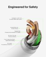 Belkin USB-C to USB-C Fast Charging Cable (2M/6.6ft) for iPhone 16, iPhone 16 Pro, iPhone 16 Pro Max, Galaxy S25, S24, Note, Pixel, iPad Pro, Nintendo Switch 2, Carplay & More - White - Image 5