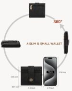 BOSTANTEN Slim Wallet for Women Small RFID Blocking Credit Card Holder Leather Bifold Wallets with Zipper Coin Pocket Black - Image 5