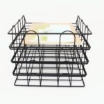 JIARI 4 Pack Desk Organizer Stackable Letter Tray Paper Organizer, Metal Desk Organizer Tray for Letter/A4 Paper Storage, for Office Supplies (Black 4 Pack) - Image 4