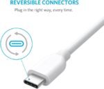 Anker USB to USB C Cable, Powerline 3.0 USB A to USB C Charger Cord with 56k Ohm Pull-up Resistor for Samsung Galaxy Note S8/S9 and More(3FT,White) - Image 4