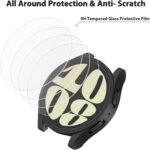 Vanjua 4-Pack for Samsung Galaxy Watch 6 40mm Screen Protector, Waterproof 2.5D 9H Ultra-thin Tempered Glass Screen Protector for Galaxy Watch 6 40mm Smartwatch (40mm) - Image 3