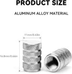 10 PCS Car Tire Valve Stem Caps, Aluminum Tire Air Cap Set, Dust Proof & Corrosion Resistant Stem Covers, Car Accessories for SUV Bike Bicycle Truck Motorcycle (Silver) - Image 3