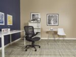 Office Star Riley Ventilated Manager's Office Desk Chair with Breathable Mesh Seat and Back, Black Base with Black - Image 3