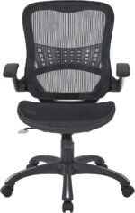 Office Star Riley Ventilated Manager's Office Desk Chair with Breathable Mesh Seat and Back, Black Base with Black - Image 6
