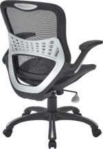 Office Star Riley Ventilated Manager's Office Desk Chair with Breathable Mesh Seat and Back, Black Base with Black - Image 7