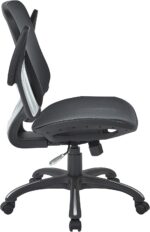 Office Star Riley Ventilated Manager's Office Desk Chair with Breathable Mesh Seat and Back, Black Base with Black - Image 8