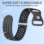 Vanjua Breathable Silicone Band for Amazfit Bip 5 & GTR 4 / 3 / 2 Smart Watch, 22mm Quick Release Replacement Wristband Sport Strap Compatible with Amazfit Bip 5 Band / GTR 4 / 3 Bands Men Women - Image 4