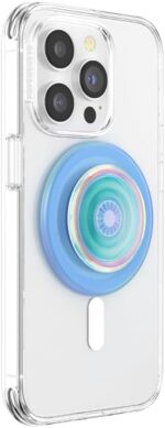 PopSockets Plant-Based Round Phone Grip Compatible with MagSafe, Adapter Ring Included, Phone Holder, Eco-Friendly, Wireless Charging Compatible - Blue - Image 3