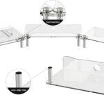 Ergonomic Acrylic Dual Monitor Stand with Adjustable Laptop Riser, Compatible with Desktop, Printer, TV and More Devices,Monitor Riser Holder Suitable for 2 Monitors (Clear) - Image 6