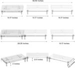 Ergonomic Acrylic Dual Monitor Stand with Adjustable Laptop Riser, Compatible with Desktop, Printer, TV and More Devices,Monitor Riser Holder Suitable for 2 Monitors (Clear) - Image 7