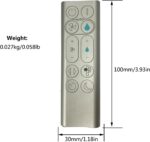 Genuine Remote Control 369568-01/02 for Dyson PH01 PH02 PH03 Purifier Humidify + Cool Formaldehyde Machine, Compatible 970486-05, 970486-06, 970486-08, 970486-10, 970486-12, Silver - Image 3